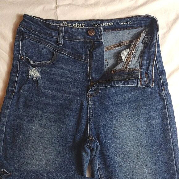 Vanilla Star Real Cheeky High Rise Ripped Distressed Jeans Size 29/ 9 - Picture 11 of 14